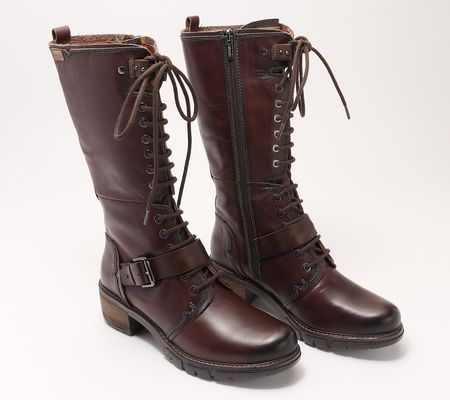 Pikolinos Leather Lace-Up Mid Boots - San Gabriel