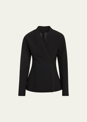 Pin Fitted Wrap Jacket