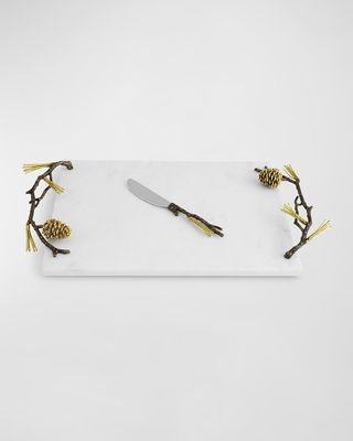 Pine Cone Cheeseboard with Knife