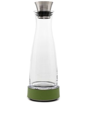 Pinetti metallic-base glass carafe - Green
