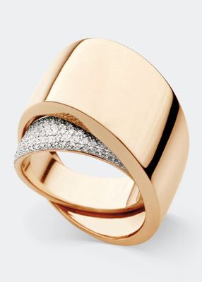 Pink Gold Tourbillon Ring with Diamonds