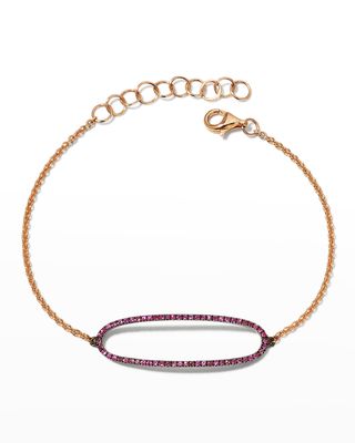 Pink Sapphire Oval Bracelet