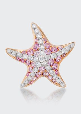 Pink Sea Star Earring, Single