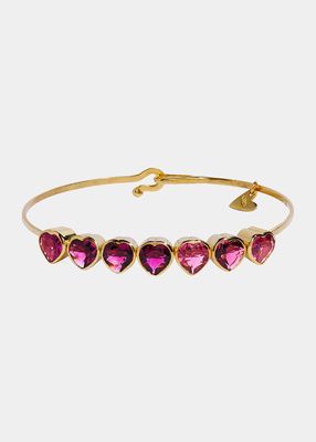 Pink Tourmaline Heart Bracelet