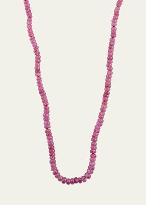 Pink Tourmaline Rondelle Necklace