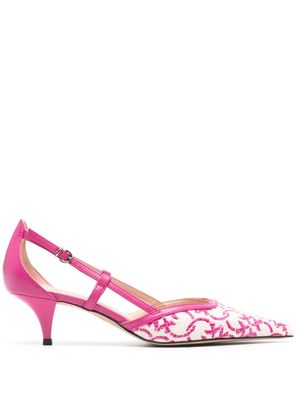 PINKO 50mm Love Birds-jacquard pumps