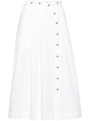 PINKO A-line poplin midi skirt - White