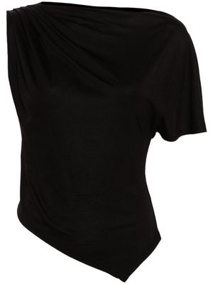 PINKO asymmetric draped top - Black