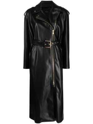 PINKO biker belted trench coat - Black