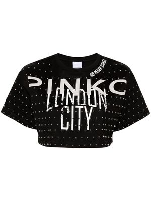 PINKO Bomba cotton cropped T-shirt - Black