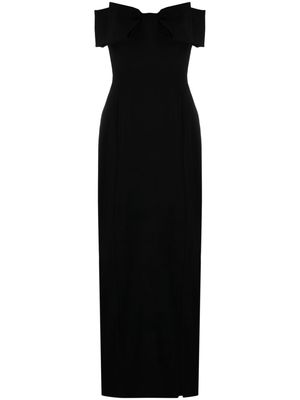 PINKO bow-detail strapless maxi dress - Black