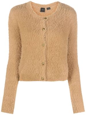PINKO button-fastening knitted cardigan - Neutrals