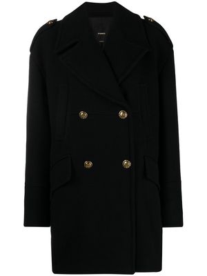 PINKO buttoned double-breasted coat - Black