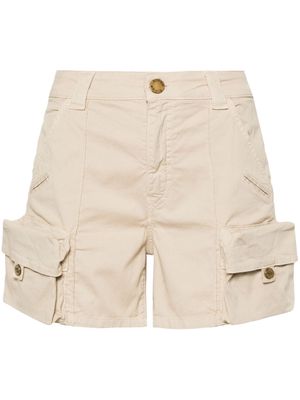PINKO cargo cotton mini shorts - Neutrals