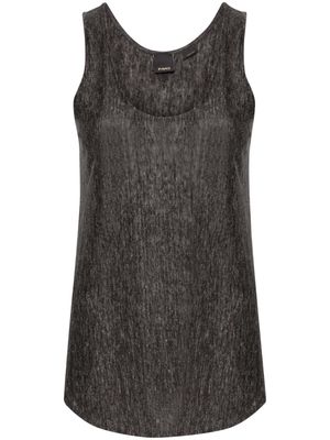 PINKO Cars linen tank top - Black