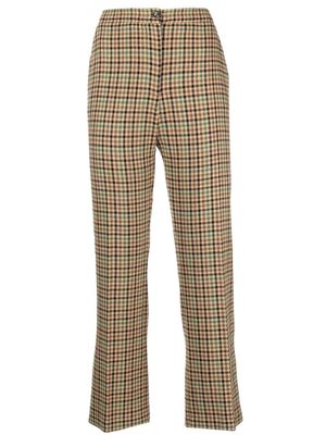 PINKO check-pattern tailored trousers - Neutrals