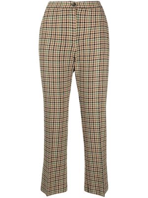 PINKO checked cropped trousers - Neutrals