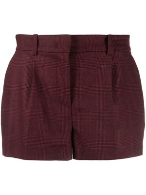 PINKO checked mini shorts - Red