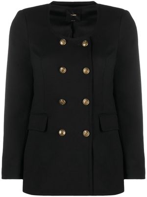 PINKO collarless double-breasted jacket - Black