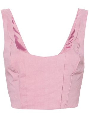 PINKO corset-style crop top