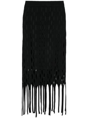 PINKO cut-out knitted skirt - Black