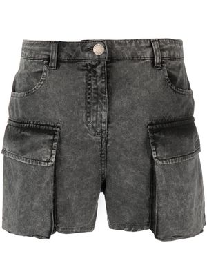 PINKO denim cargo shorts - Black