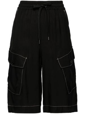 PINKO drop-crotch cargo shorts - Black