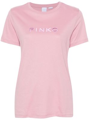 PINKO embroidered-logo cotton T-shirt