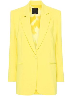 PINKO Esagerata crepe single-breasted blazer - Yellow