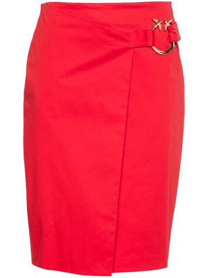 PINKO Eurito wrap midi skirt - Red