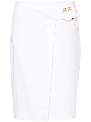 PINKO Eurito wrap midi skirt - White