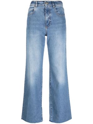PINKO faded-effect wide-leg jeans - Blue