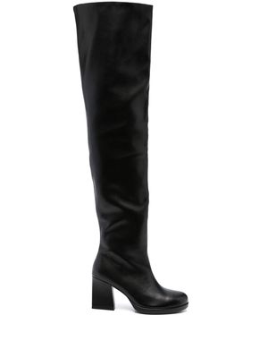 PINKO faux-leather knee-high boots - Black