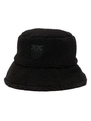 PINKO faux-shearling bucket hat - Black