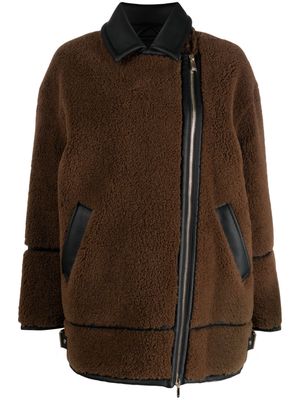 PINKO faux-shearling jacket - Brown