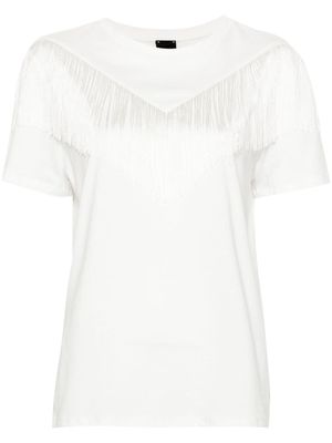 PINKO fringed cotton T-shirt - White