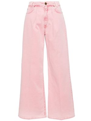 PINKO gabardine wide-leg jeans