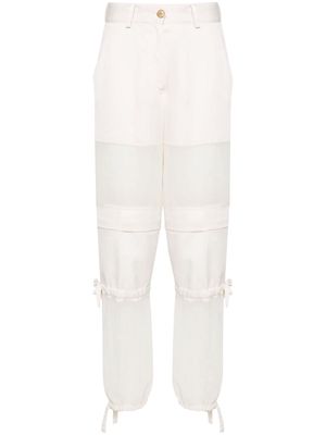 PINKO georgette-crepe cargo trousers - White