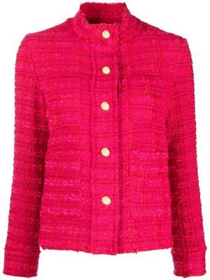 PINKO high-neck tweed jacket - Red