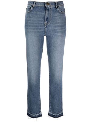 PINKO high-rise tapered cropped jeans - Blue