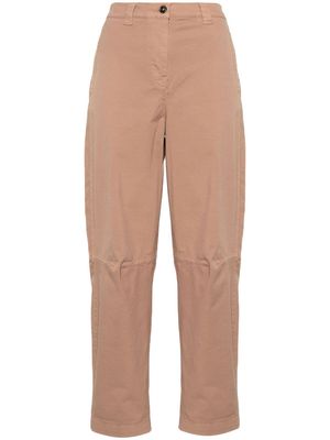 PINKO high-waist cropped trousers - Brown