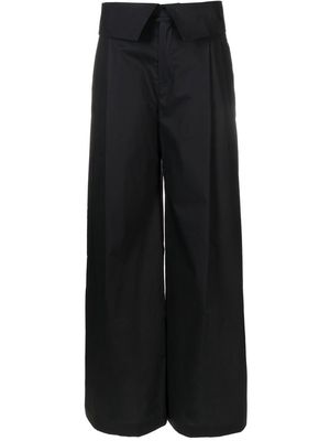PINKO high-waist pleated palazzo pants - Black