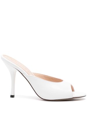 PINKO Janis 90mm leather mules - White