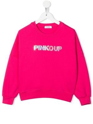 Pinko Kids appliqué-logo long-sleeve sweatshirt
