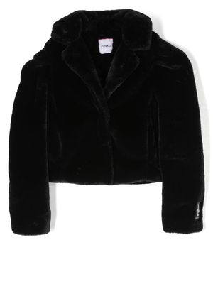 Pinko Kids faux-fur cropped jacket - 110 nero