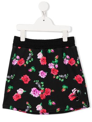 Pinko Kids floral-print mini skirt - Black