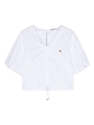 Pinko Kids half-sleeve poplin blouse - White