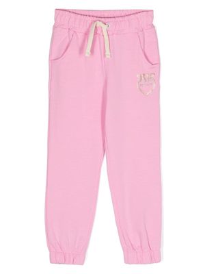 Pinko Kids logo-embellished cotton track pants