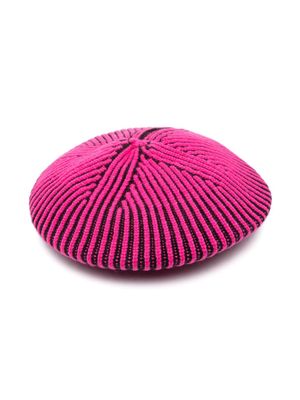 Pinko Kids logo-embroidered beret