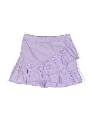 Pinko Kids ruffled-detail cotton skirt - Purple